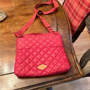 MZ WALLACE Quilted Red Crossbody Bag